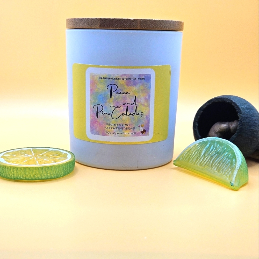 Peace And Pineapples Scented Candle - Pineapple Sage Anf Coconut Lime